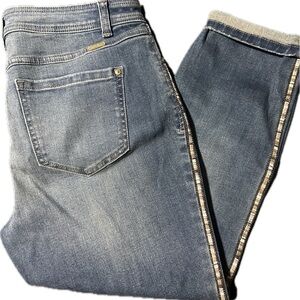 Inc bling edged cropped ankle jeans size 10